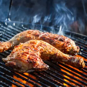 Barbecued Chicken, Quartered